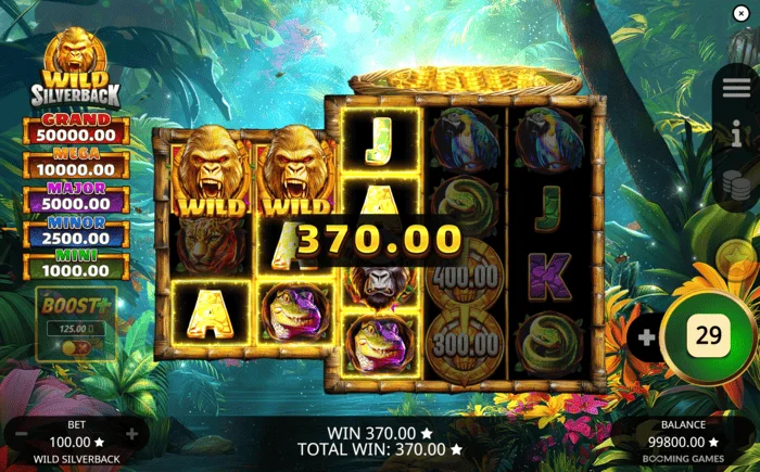Wild Silverback – Grunnleggende gevinst via Wild Wild Coin Connect